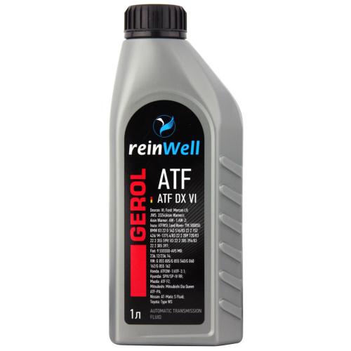 13111 ReinWell Трансмиссионное масло GEROL ATF DX VI (1л) - 1 л 13111 ReinWell Трансмиссионное масло GEROL ATF DX VI (1л) - 1 л